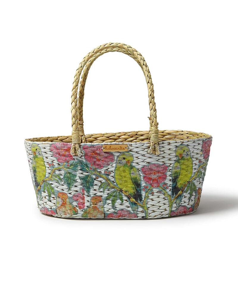 Seagrass Oval Fruit Basket and Gift Hamper for Home Use
