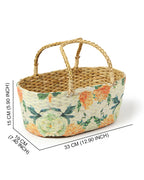 Decorative Seagrass Round Basket for Gifting and Fruit Storage