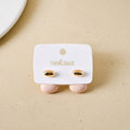 Oval Front Back Drop Earrings Pink Nestasia