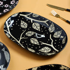 Oval Plates Black Nestasia