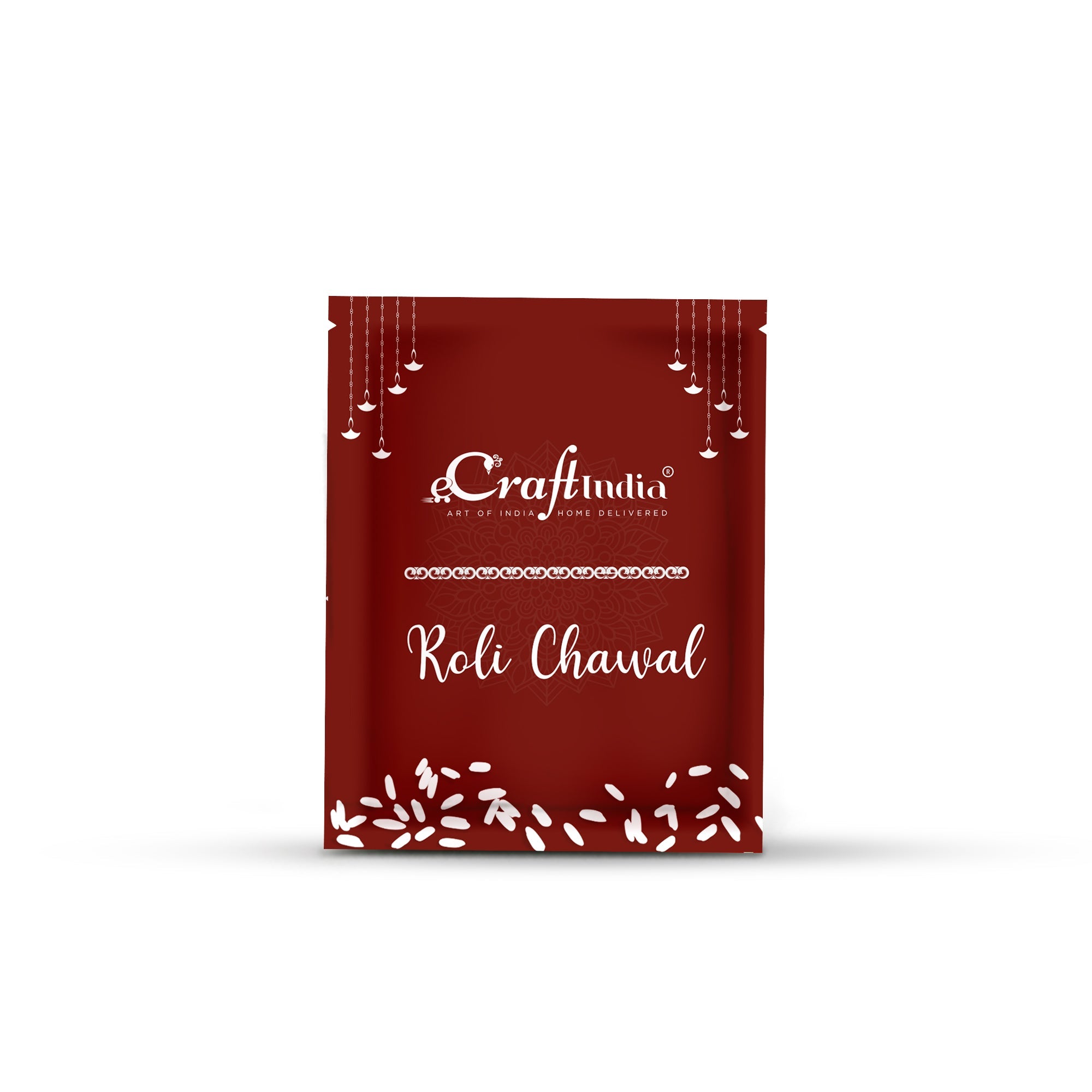 Designer Rakhi and Roli Chawal Pack, Best Wishes Greeting Card Kafalo