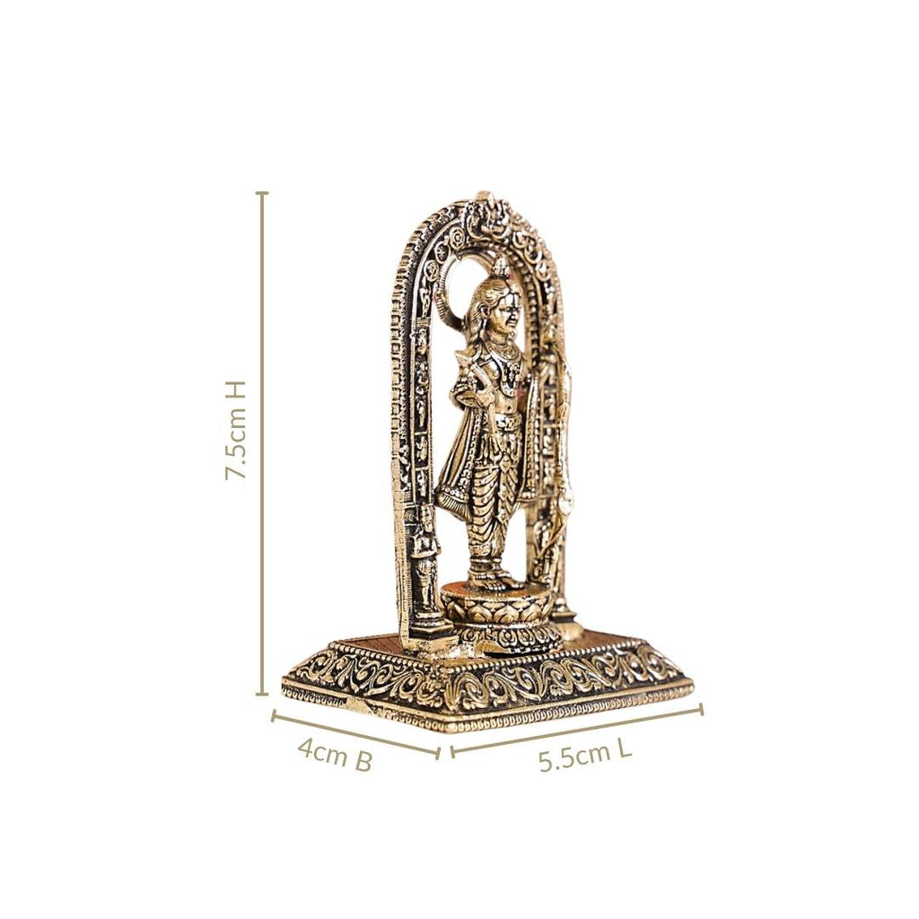 Ayodhya Ram Lalla Pure Brass Idol 8cm Nestasia