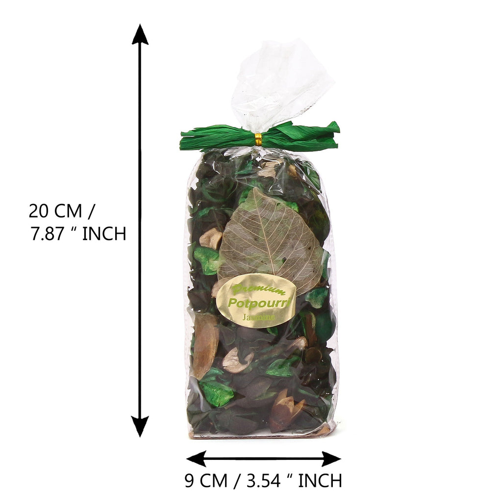 Green Petals Potpourri with Jasmine Fragrance for Multipurpose use as Home Decor Kafalo
