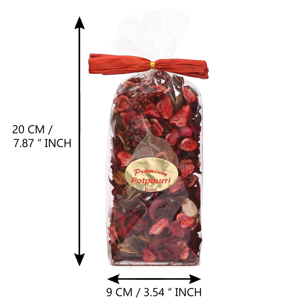 Red Petals Potpourri with Rose Fragrance for Multipurpose use as Home Decor Kafalo