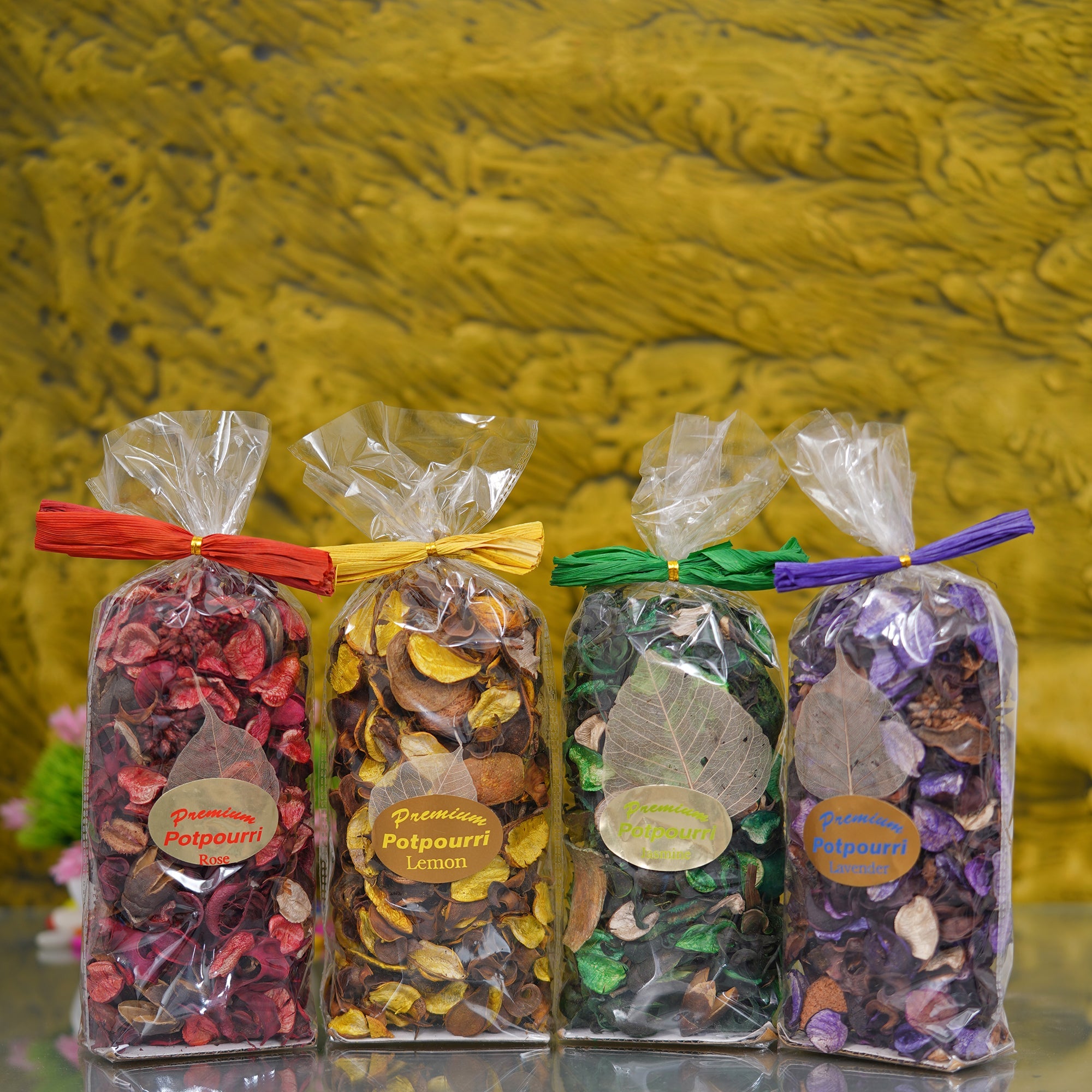 Pure Source Highly Fragrance Jasmine, Lavender, Rose And Lemon Potpourri Set Of 4 Kafalo