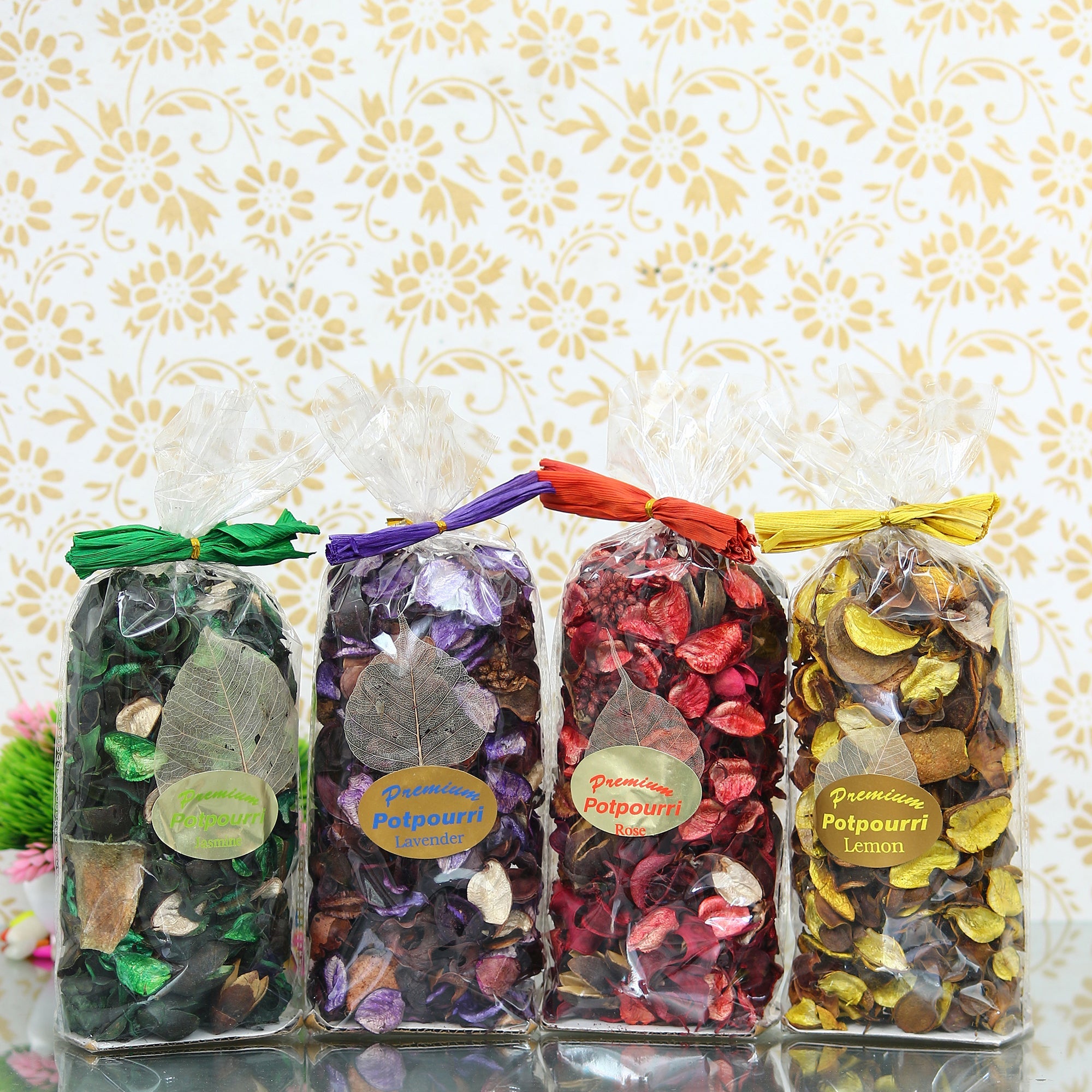 Pure Source Highly Fragrance Jasmine, Lavender, Rose And Lemon Potpourri Set Of 4 Kafalo