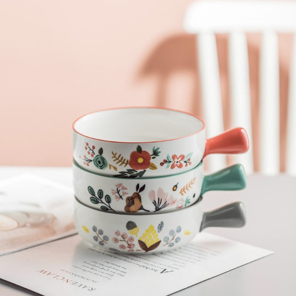 Bloom Bowl With Handle Nestasia