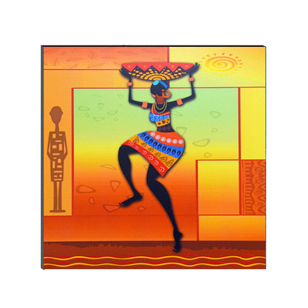 Tribal Woman Painting Digital Printed Wall Art Kafalo