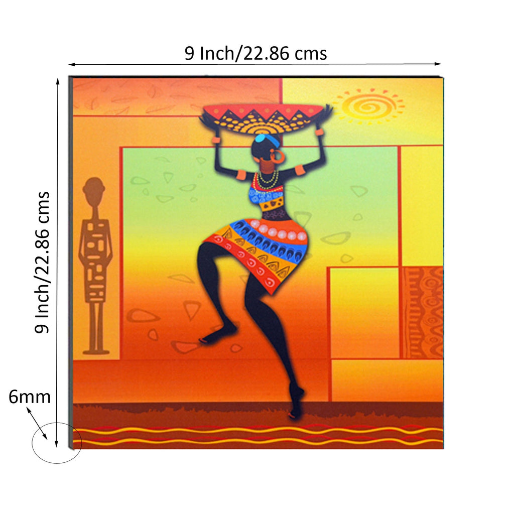 Tribal Woman Painting Digital Printed Wall Art Kafalo