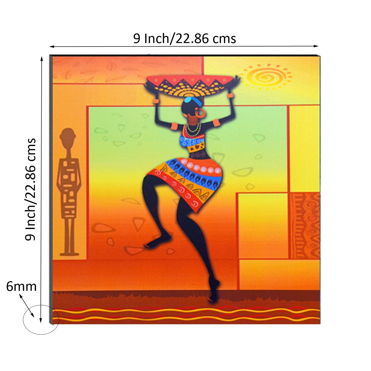 Tribal Woman Painting Digital Printed Wall Art Kafalo