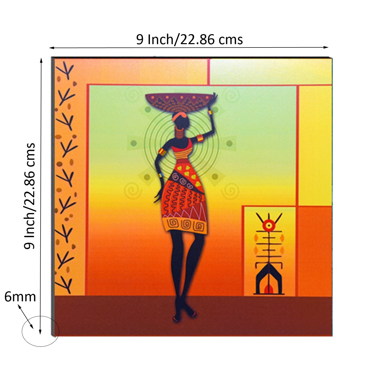 Tribal Woman Painting Digital Printed Wall Art Kafalo