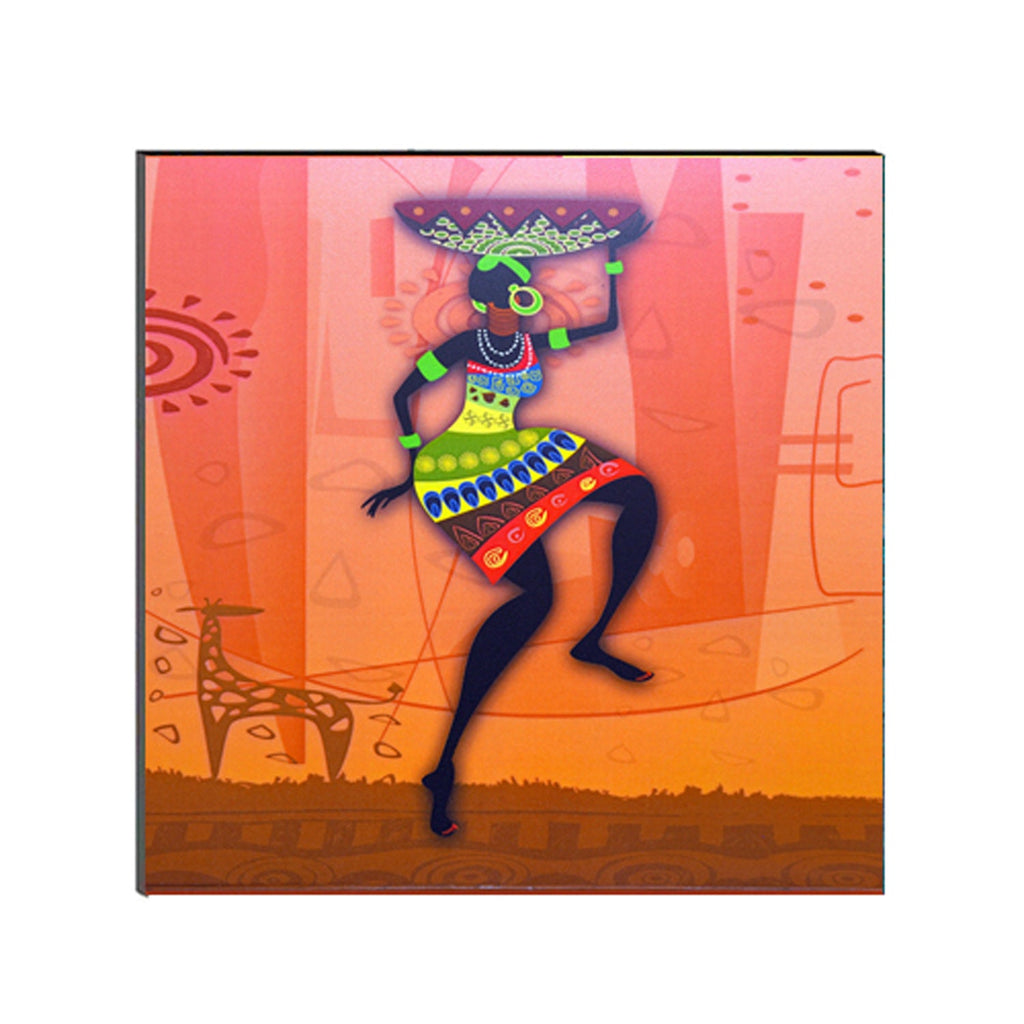 Tribal Woman Painting Digital Printed Wall Art Kafalo