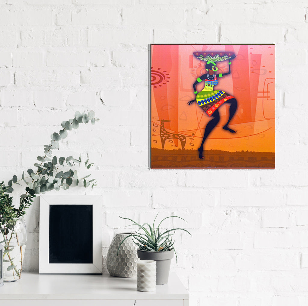 Tribal Woman Painting Digital Printed Wall Art Kafalo