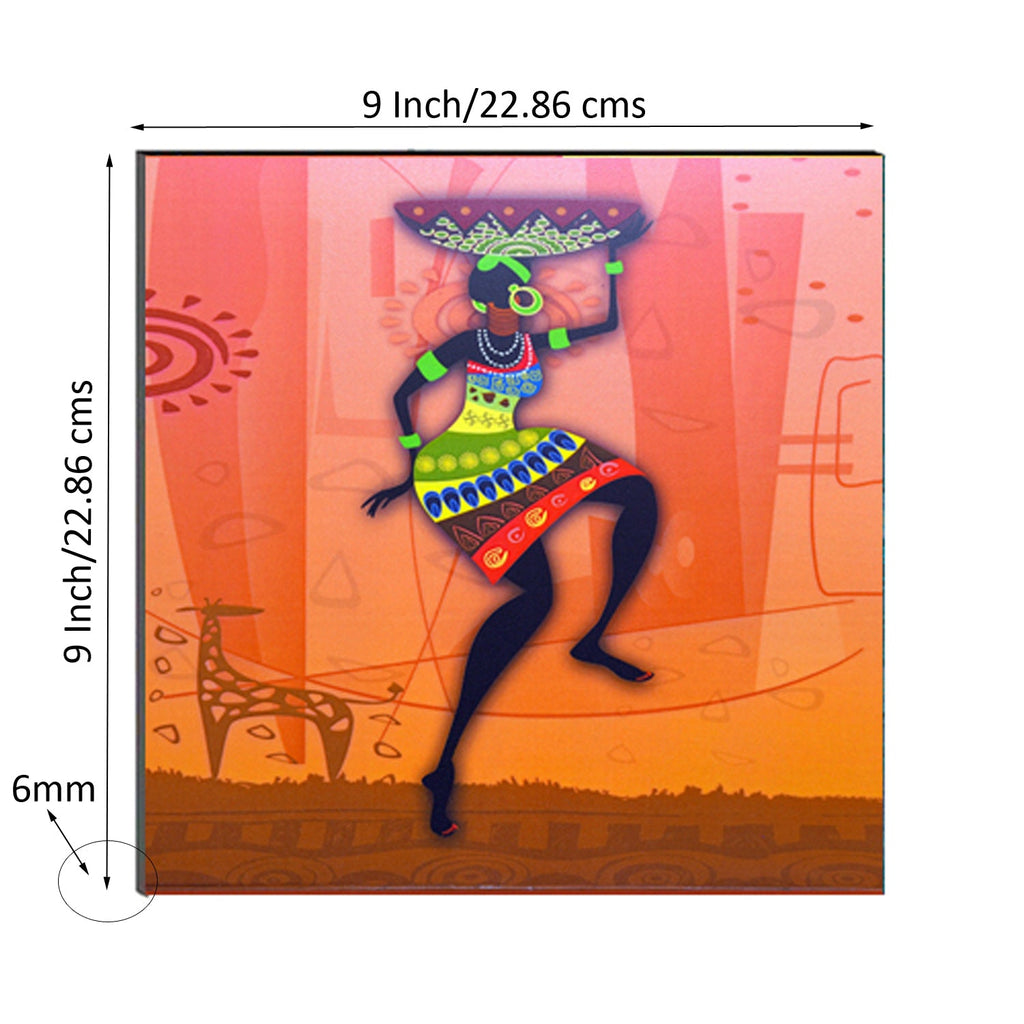 Tribal Woman Painting Digital Printed Wall Art Kafalo