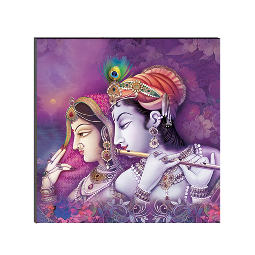 6MM MDF Radha Krishna Satin Matt Texture UV Art Painting Kafalo