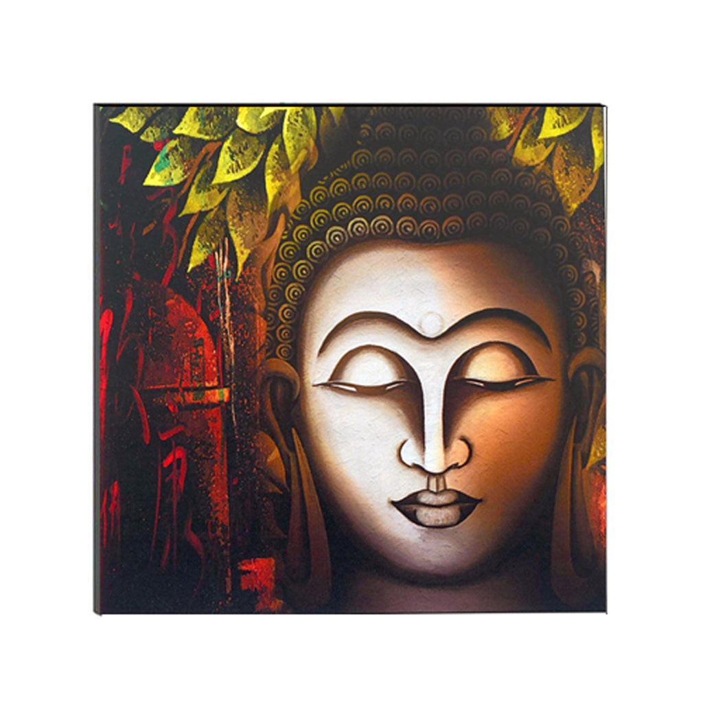 Meditating Lord Buddha Painting Digital Printed Religious Wall Art Kafalo