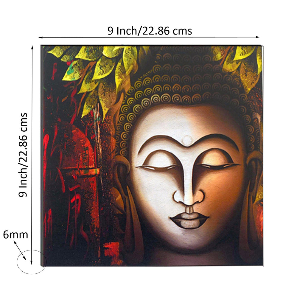 Meditating Lord Buddha Painting Digital Printed Religious Wall Art Kafalo