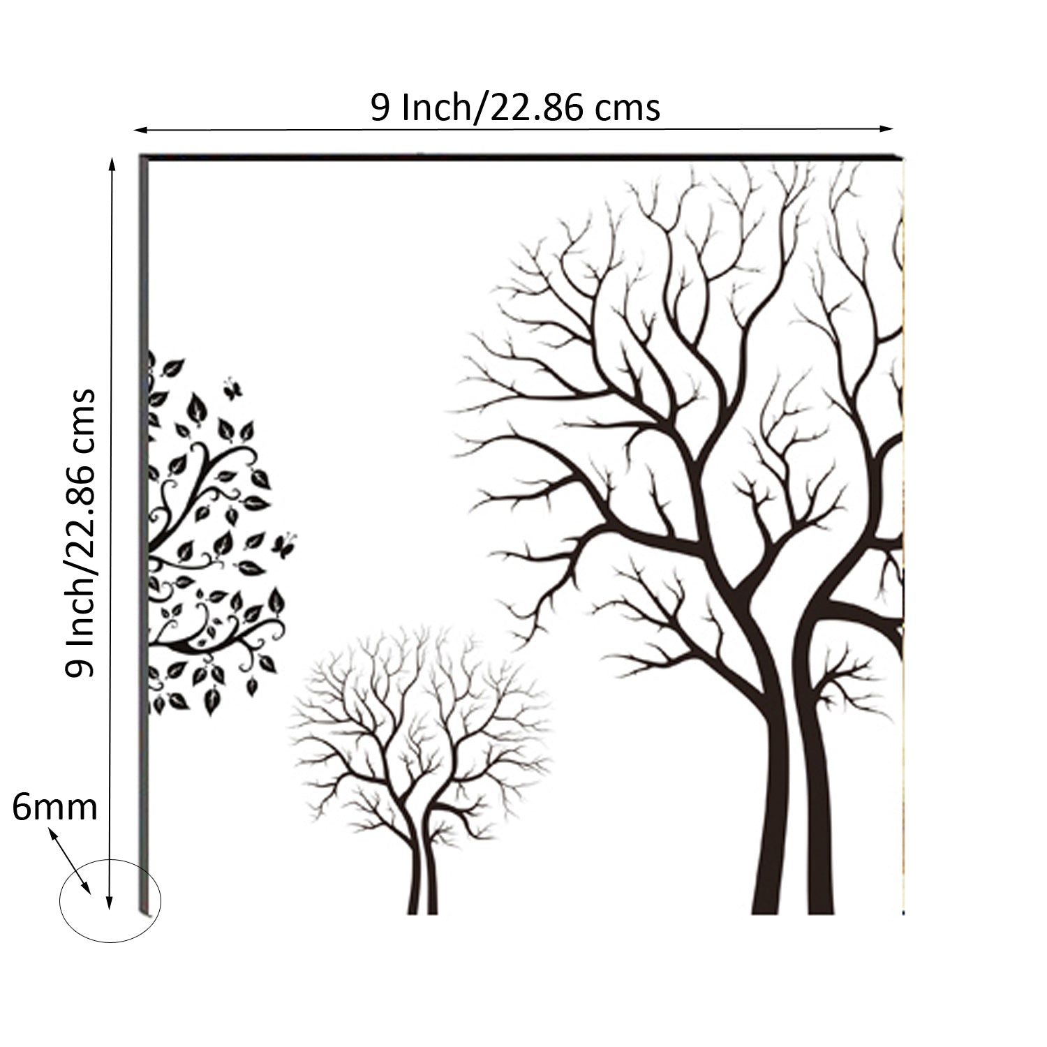 6MM MDF Abstract Tree Satin Matt Texture UV Art Painting Kafalo