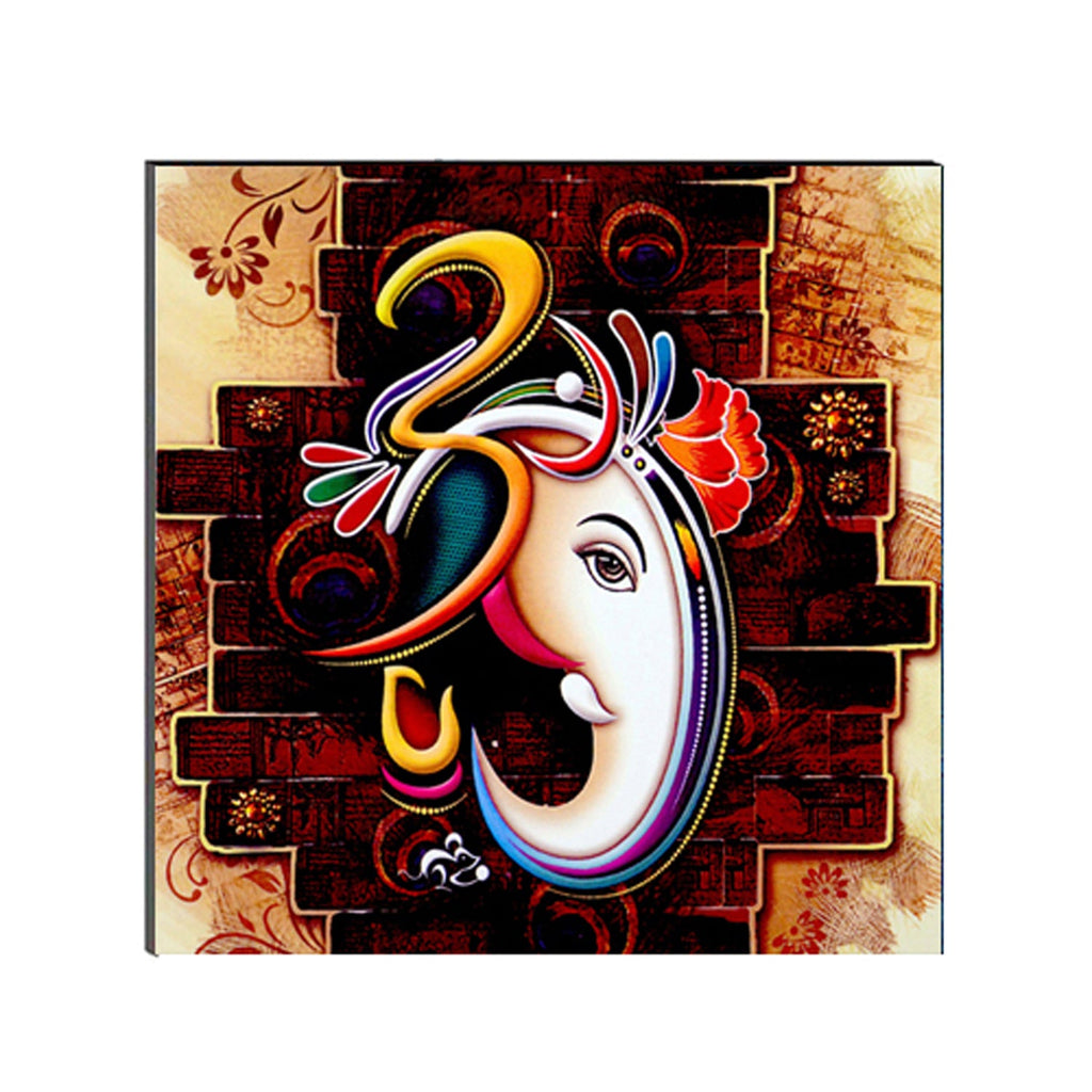 6MM MDF Lord Ganesha Satin Matt Texture UV Art Painting Kafalo