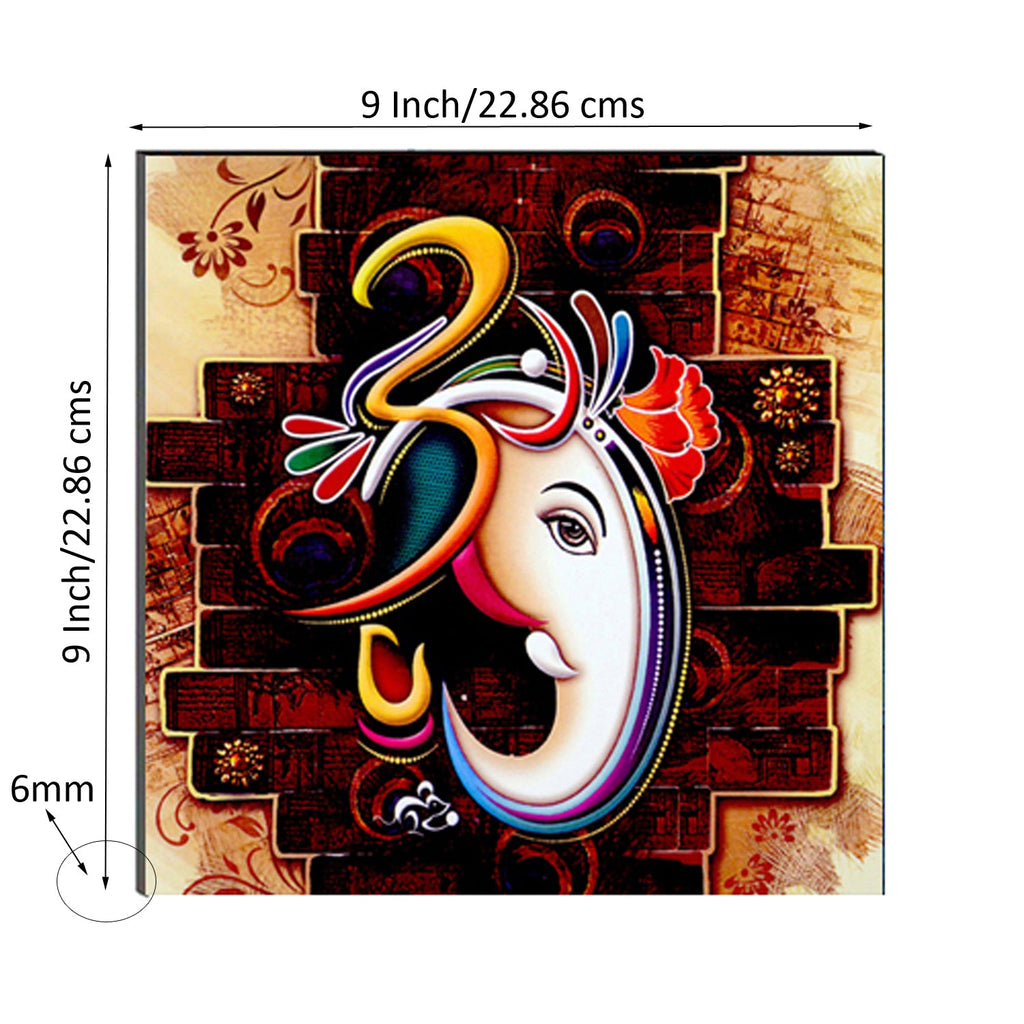 6MM MDF Lord Ganesha Satin Matt Texture UV Art Painting Kafalo