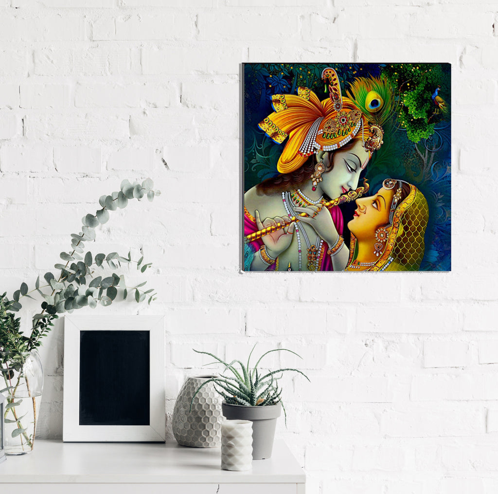 6MM MDF Radha Krishna Satin Matt Texture UV Art Painting Kafalo