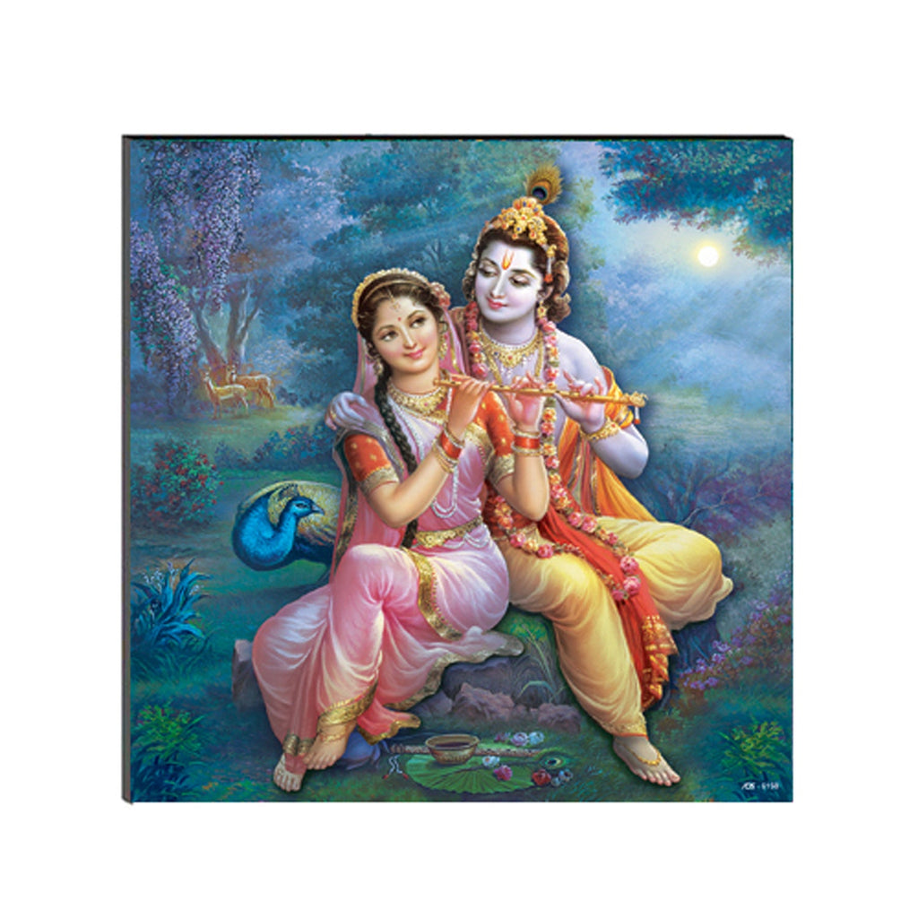 6MM MDF Radha Krishna Satin Matt Texture UV Art Painting Kafalo