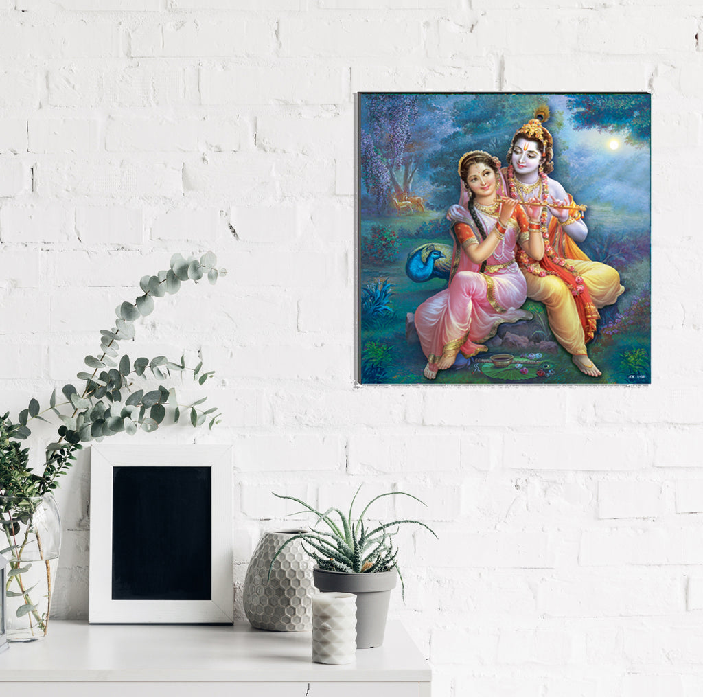 6MM MDF Radha Krishna Satin Matt Texture UV Art Painting Kafalo