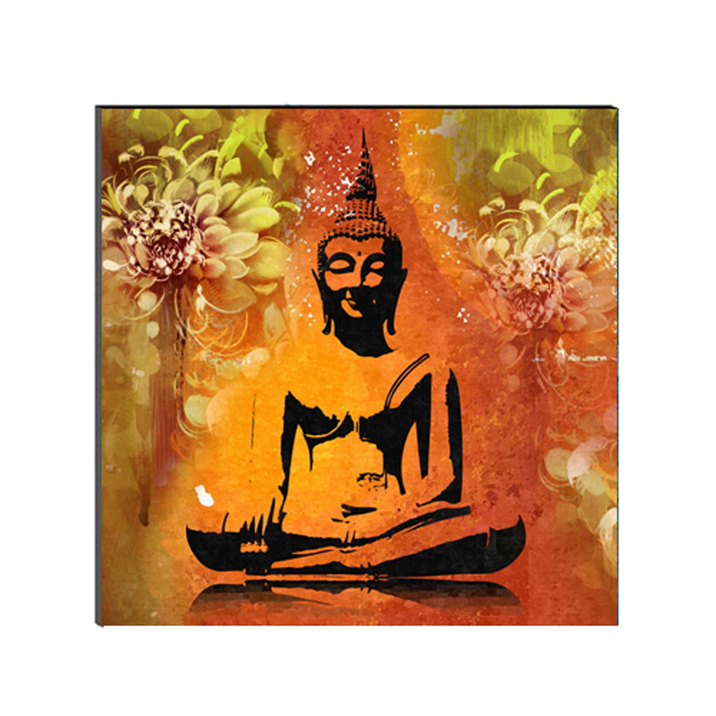 Meditating Lord Buddha Painting Digital Printed Religious Wall Art Kafalo