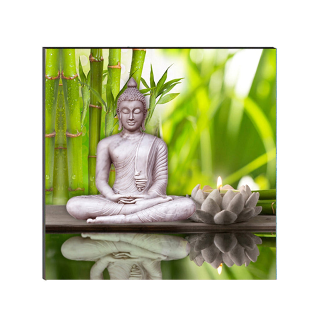 Meditating Lord Buddha Painting Digital Printed Religious Wall Art Kafalo