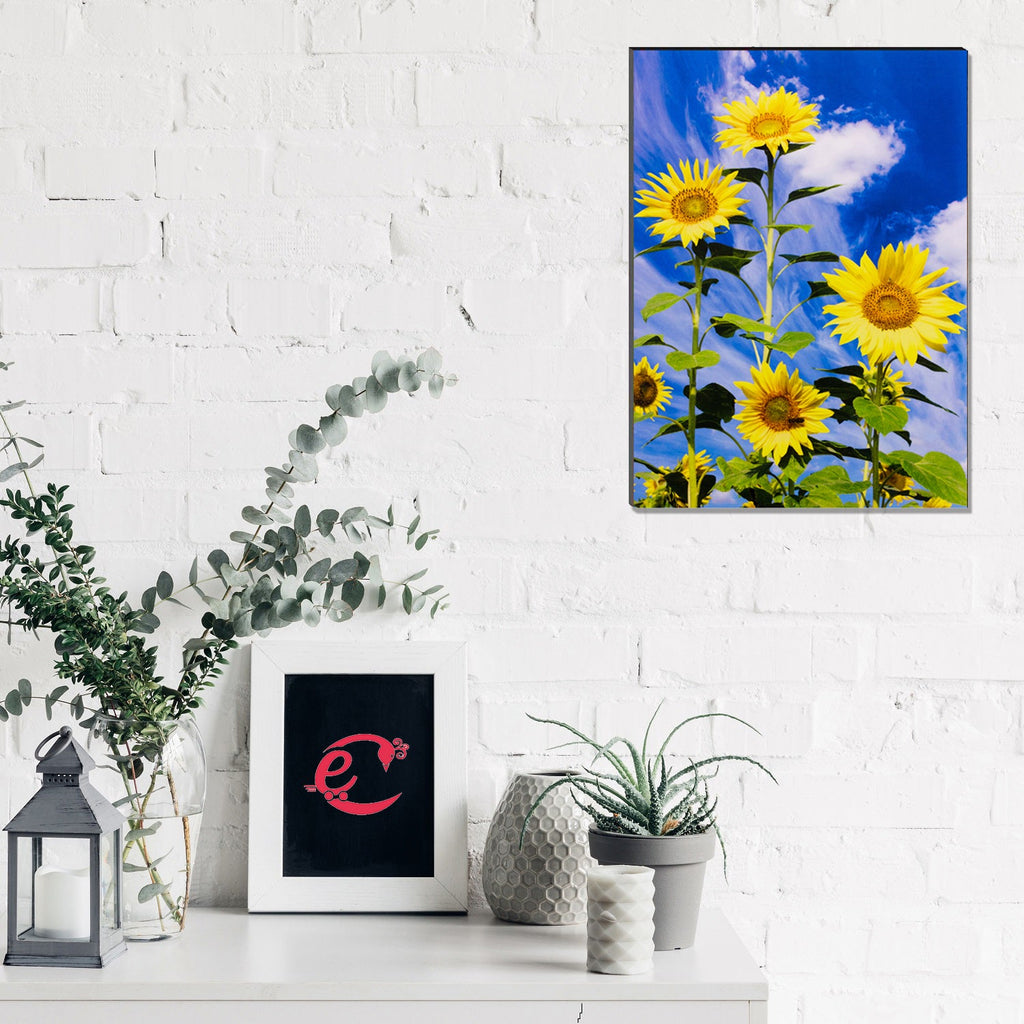 6MM MDF Sunflowers Satin Matt Texture UV Art Painting Kafalo