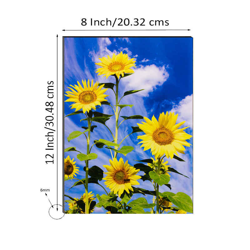 6MM MDF Sunflowers Satin Matt Texture UV Art Painting Kafalo