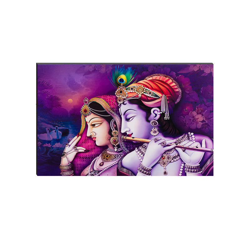 6MM MDF Radha Krishna Satin Matt Texture UV Art Painting Kafalo