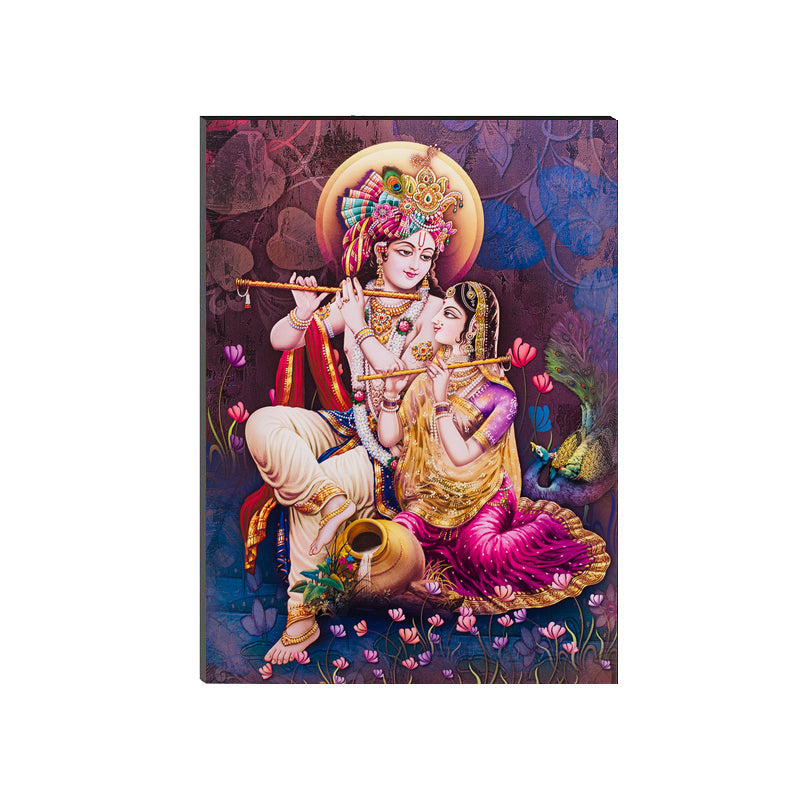 6MM MDF Radha Krishna Satin Matt Texture UV Art Painting Kafalo