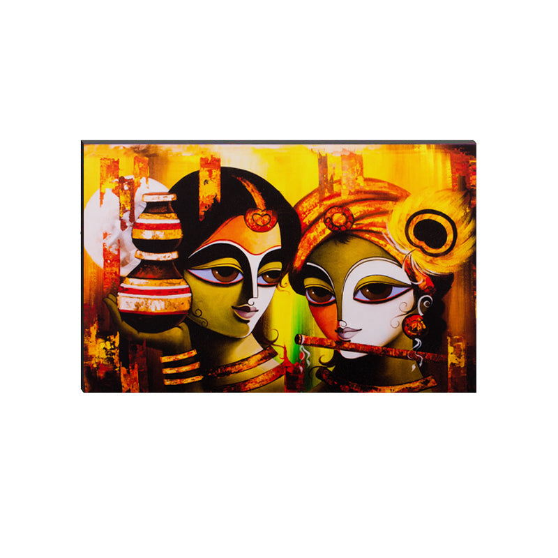 6MM MDF Radha Krishna Satin Matt Texture UV Art Painting Kafalo