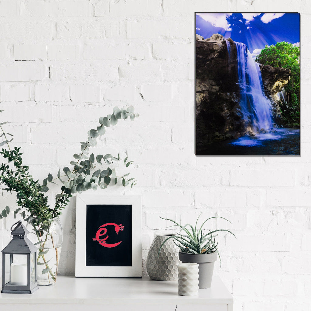 6MM MDF Waterfall Scenic View Satin Matt Texture UV Art Painting Kafalo