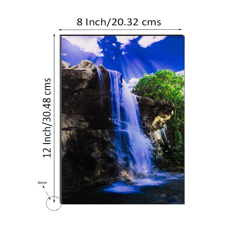 6MM MDF Waterfall Scenic View Satin Matt Texture UV Art Painting Kafalo