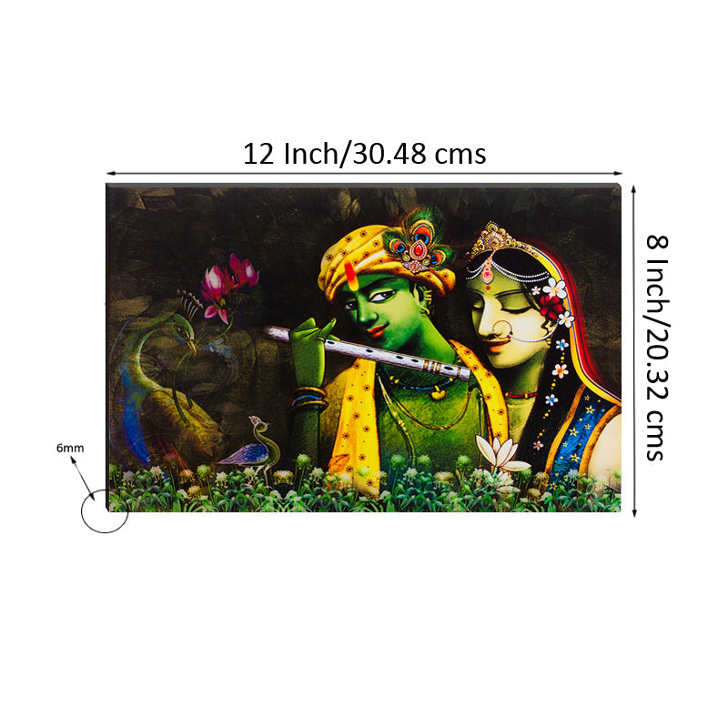 6MM MDF Radha Krishna Satin Matt Texture UV Art Painting Kafalo