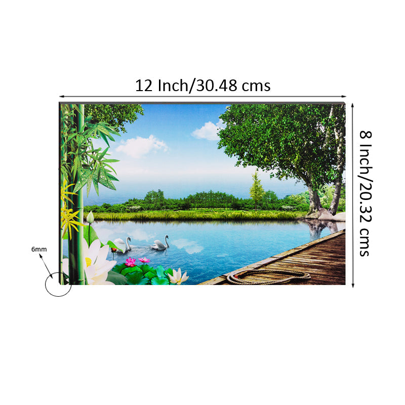 6MM MDF Beautiful Scenic View Satin Matt Texture UV Art Painting Kafalo