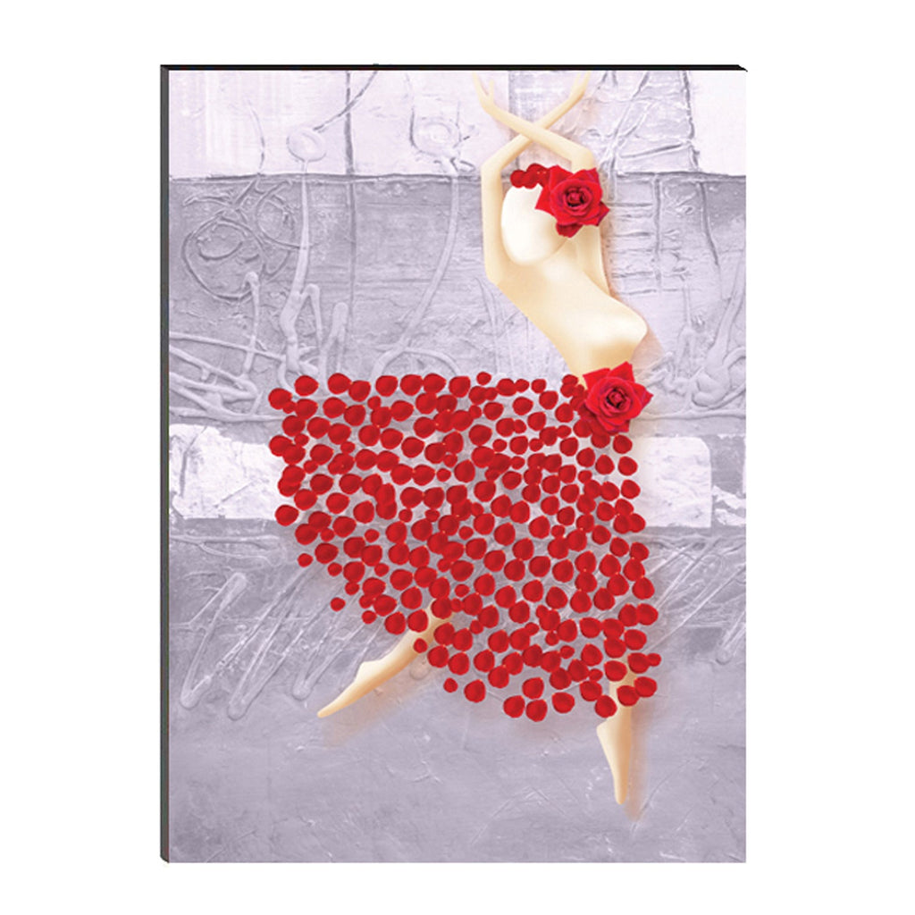6MM MDF Lovely Dancing Lady Satin Matt Texture UV Art Painting Kafalo