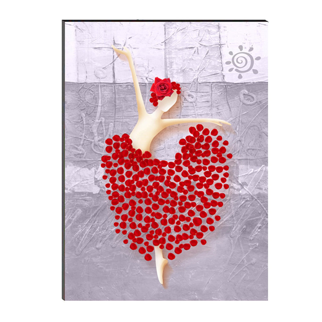 6MM MDF Lovely Dancing Lady Satin Matt Texture UV Art Painting Kafalo