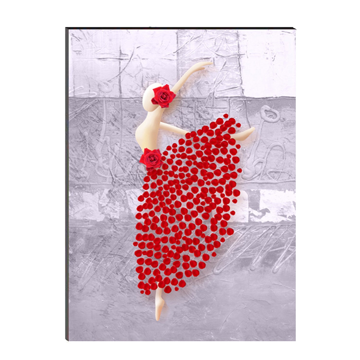 6MM MDF Lovely Dancing Lady Satin Matt Texture UV Art Painting Kafalo