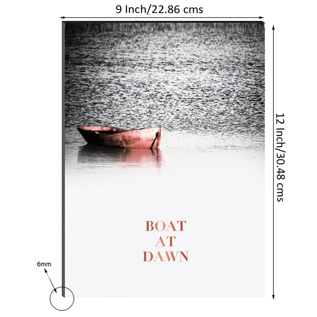 6MM MDF Boat at Dawn Satin Matt Texture UV Art Painting Kafalo