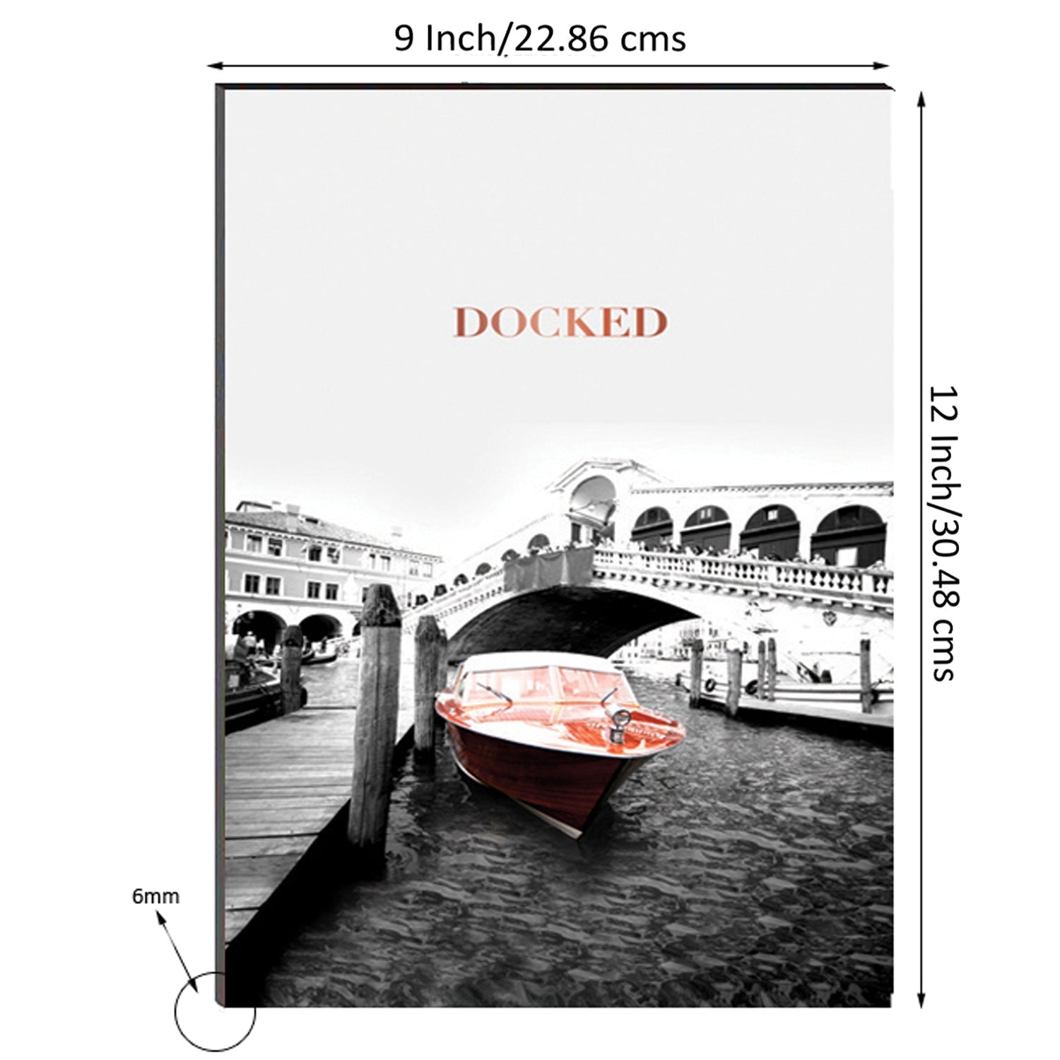 6MM MDF Docked Yacht Satin Matt Texture UV Art Painting Kafalo