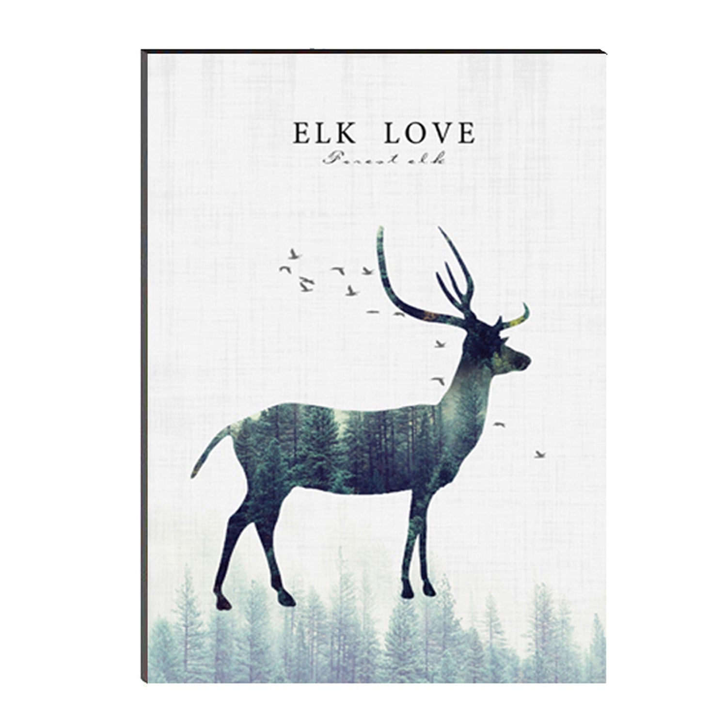 6MM MDF Elk Love Deer Satin Matt Texture UV Art Painting Kafalo