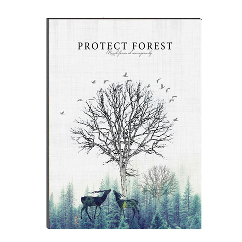6MM MDF Protect Forest Theme Satin Matt Texture UV Art Painting Kafalo