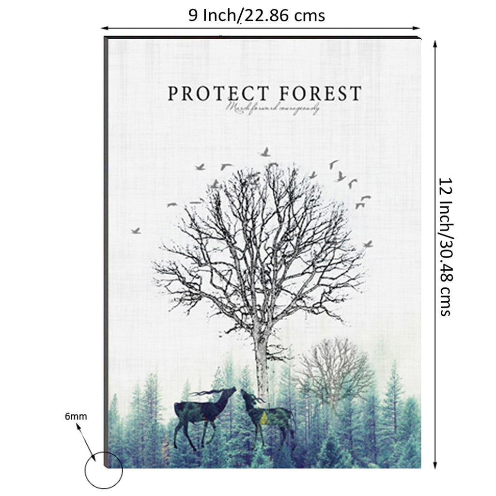 6MM MDF Protect Forest Theme Satin Matt Texture UV Art Painting Kafalo