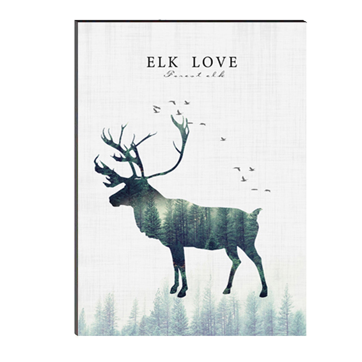6MM MDF Elk Love Deer Satin Matt Texture UV Art Painting Kafalo