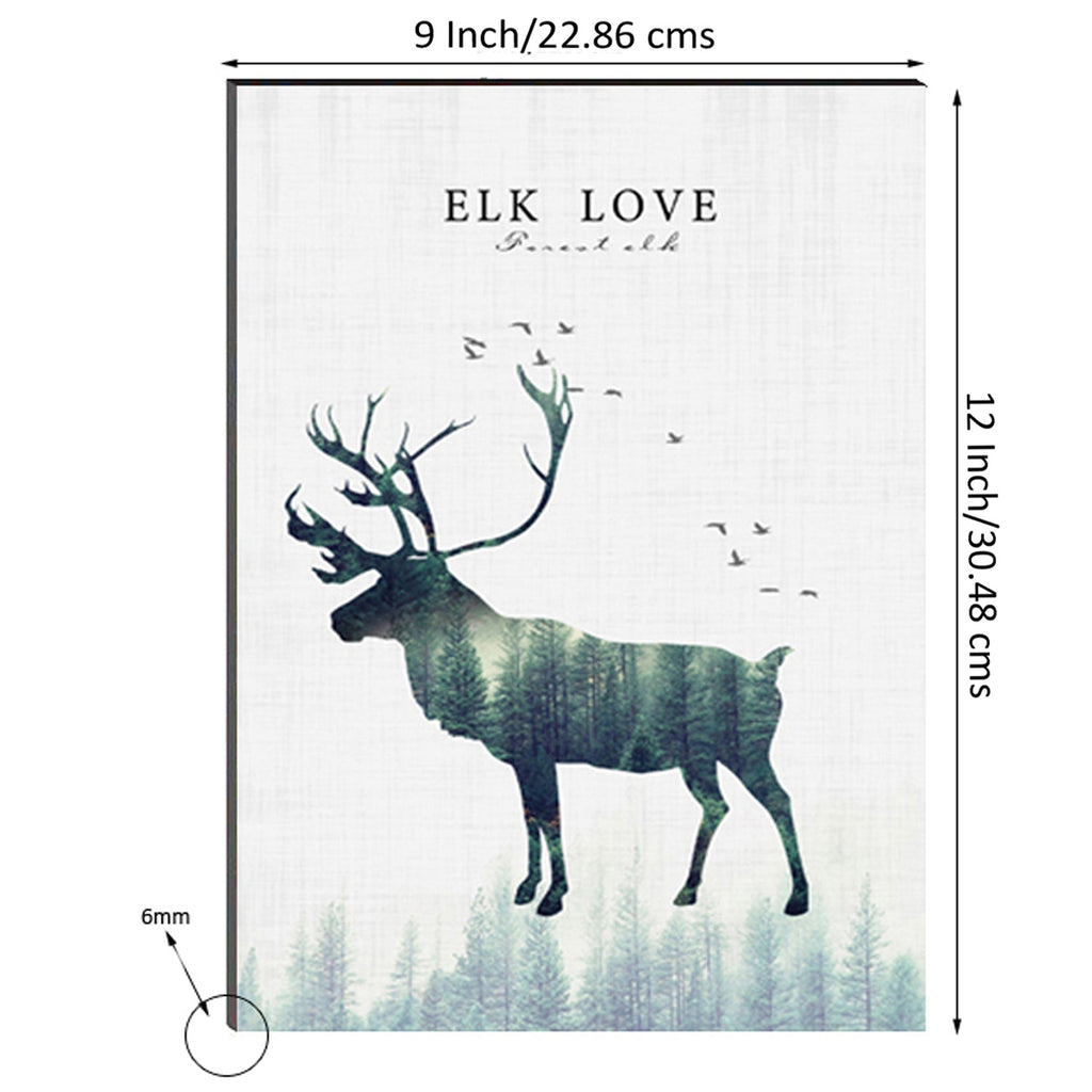 6MM MDF Elk Love Deer Satin Matt Texture UV Art Painting Kafalo