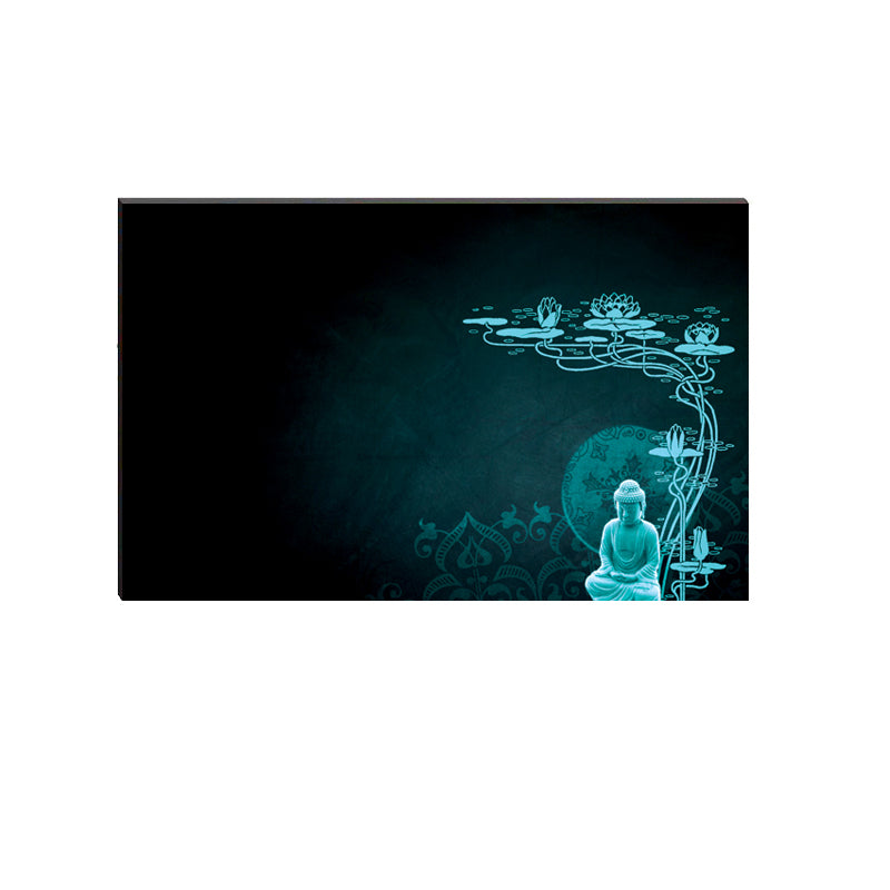 Meditating Buddha Painting Digital Printed Religious Wall Art Kafalo