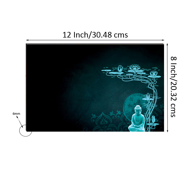 Meditating Buddha Painting Digital Printed Religious Wall Art Kafalo